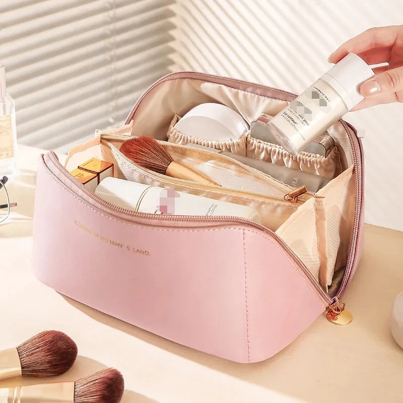 Makeup Organizer Bag With Zipper And Inner Pockets