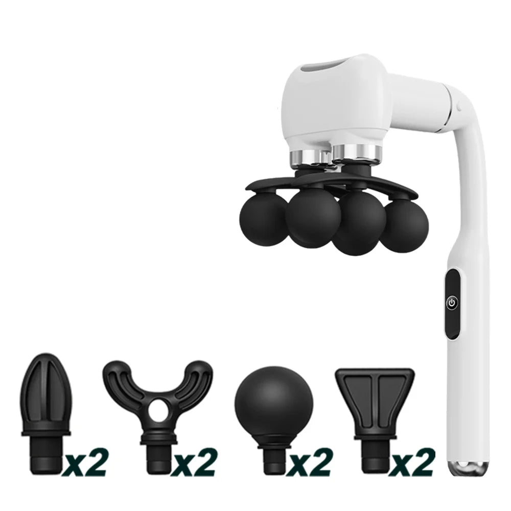 Massage Gun With 6 Heads and Adjustable Intensity