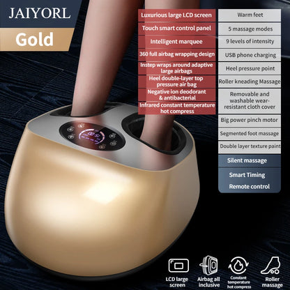 Foot Massager With Heat, Shiatsu Kneading, and Airbags