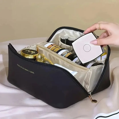 Makeup Organizer Bag With Zipper And Inner Pockets