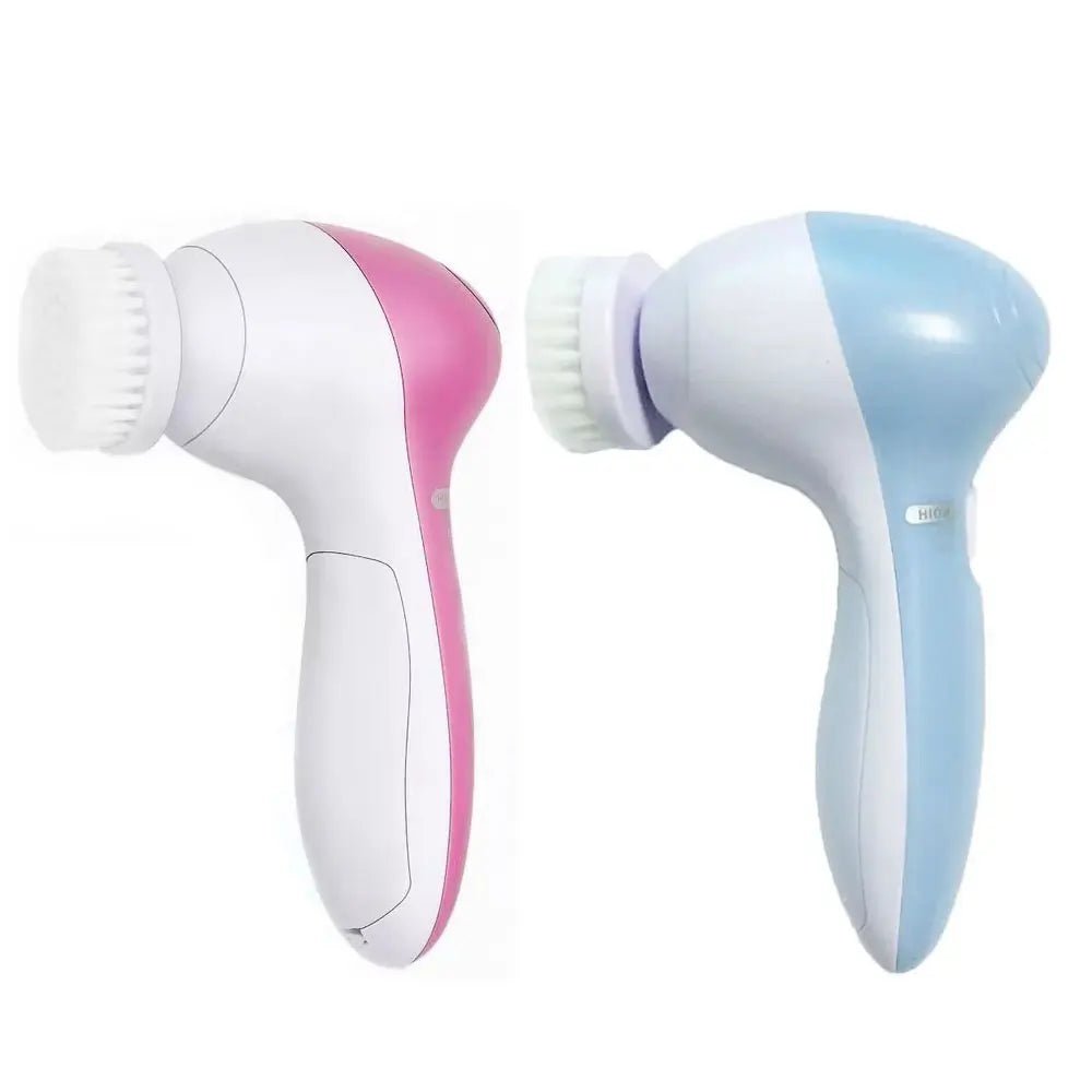 Facial Cleansing Brush 5-in-1 Battery-Powered Black