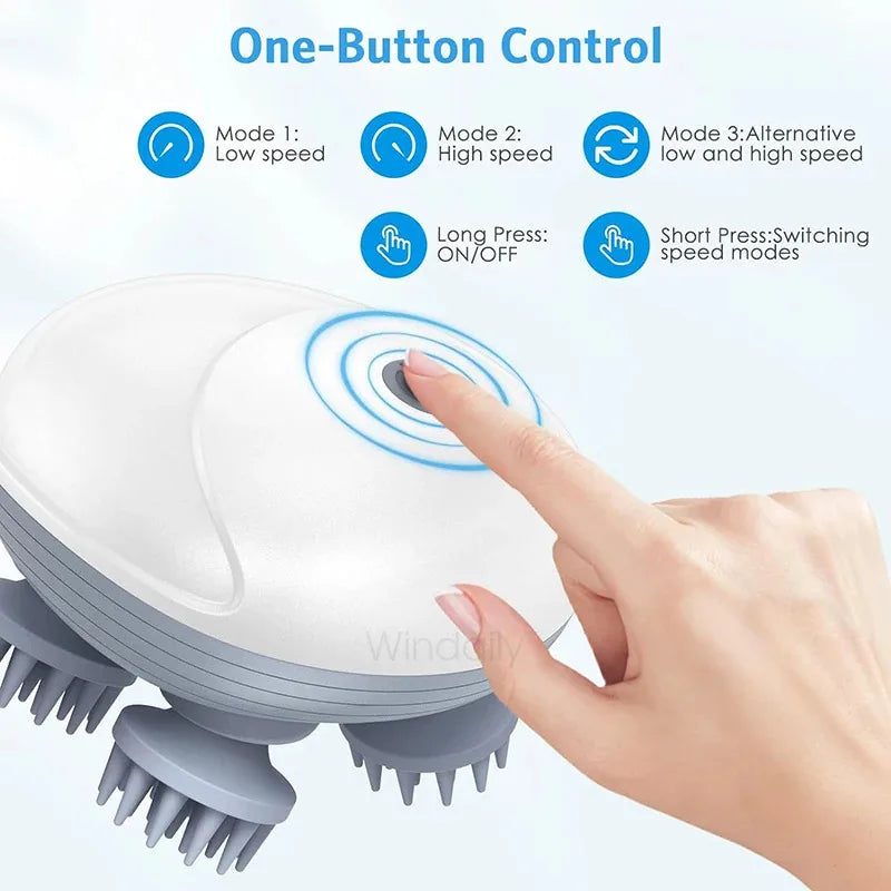 Scalp Massager Rechargeable 3D Kneading Device