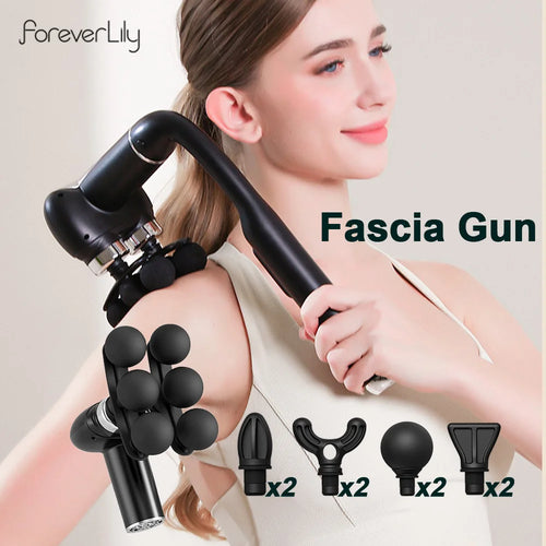 Massage Gun With 6 Heads and Adjustable Intensity