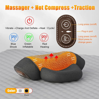 Neck Massager Pillow With Heat And Vibration