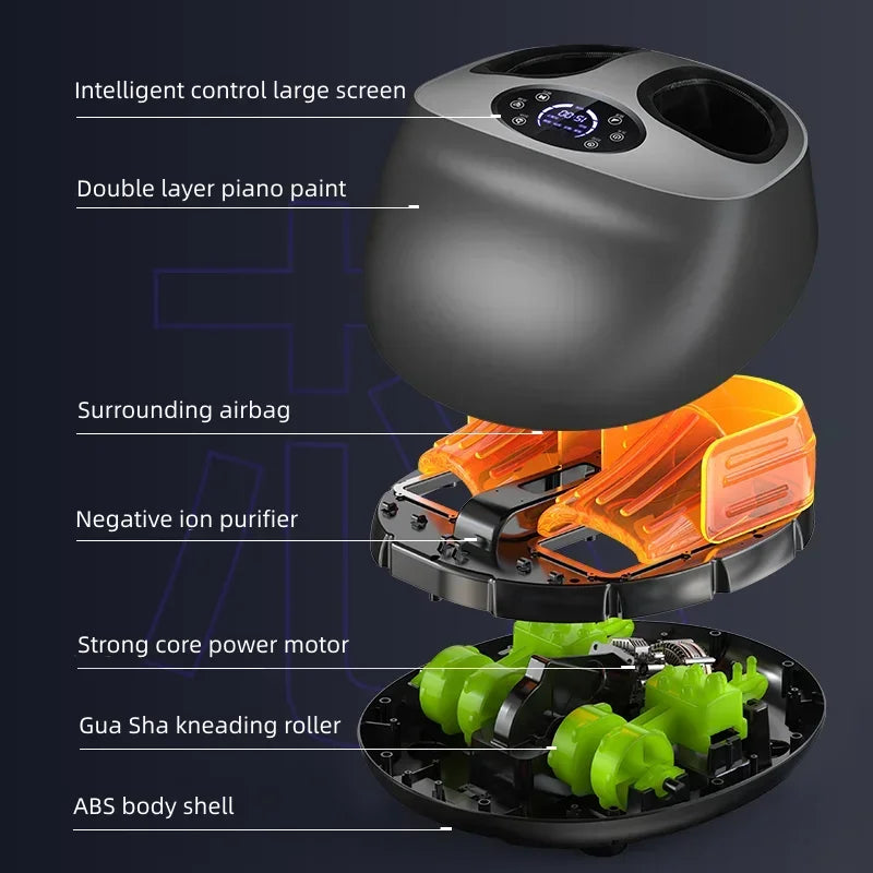 Foot Massager With Heat, Shiatsu Kneading, and Airbags