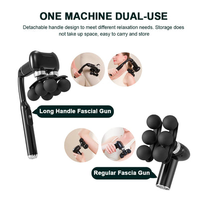 Massage Gun With 6 Heads and Adjustable Intensity