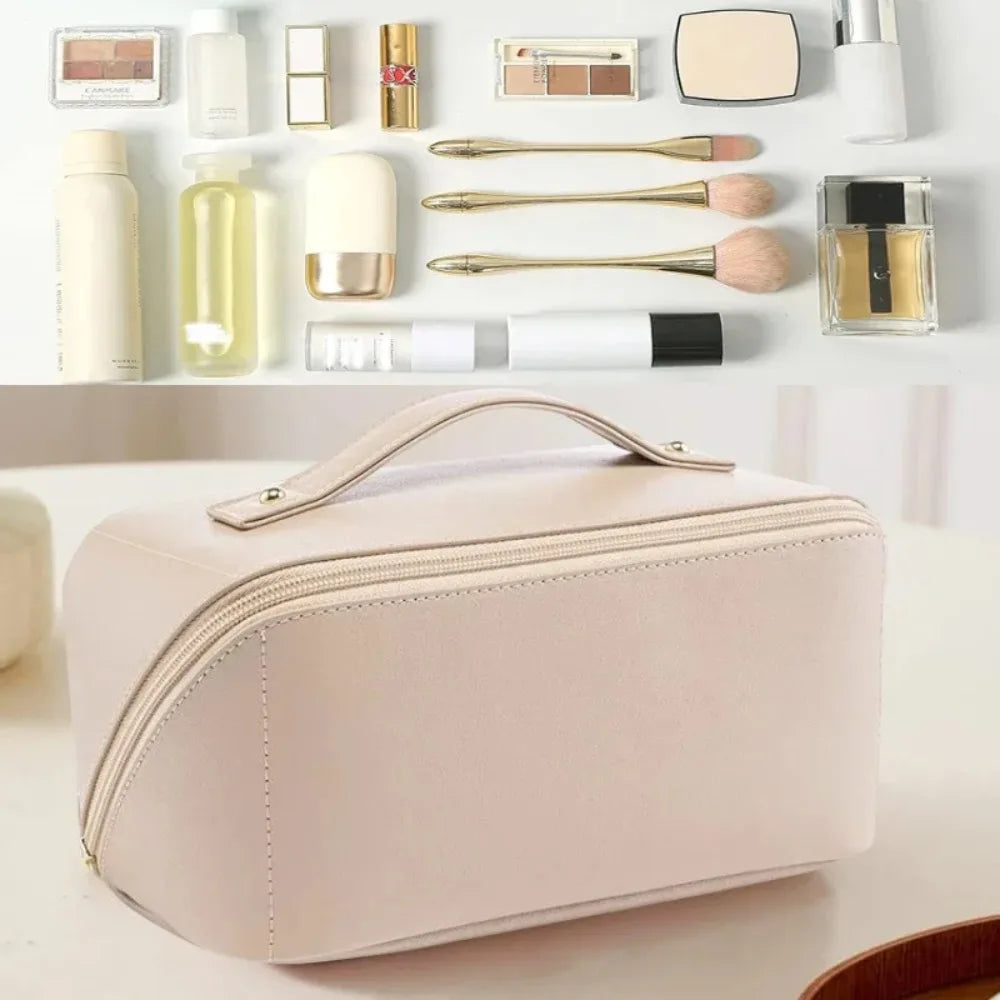 Makeup Organizer Bag With Zipper And Inner Pockets