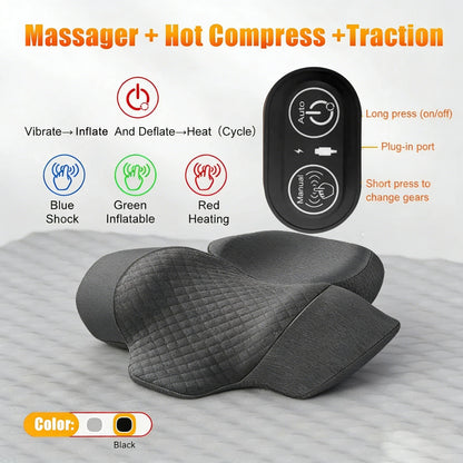 Neck Massager Pillow With Heat And Vibration