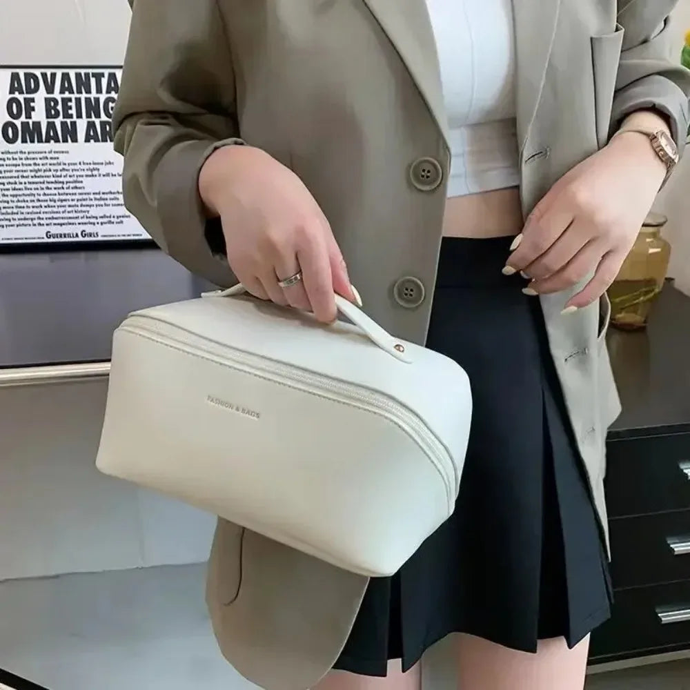 Makeup Organizer Bag With Zipper And Inner Pockets