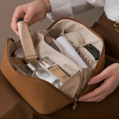 Makeup Organizer Bag With Zipper And Inner Pockets