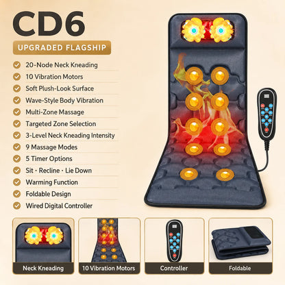 Massage Mat With Heat and Neck Kneading