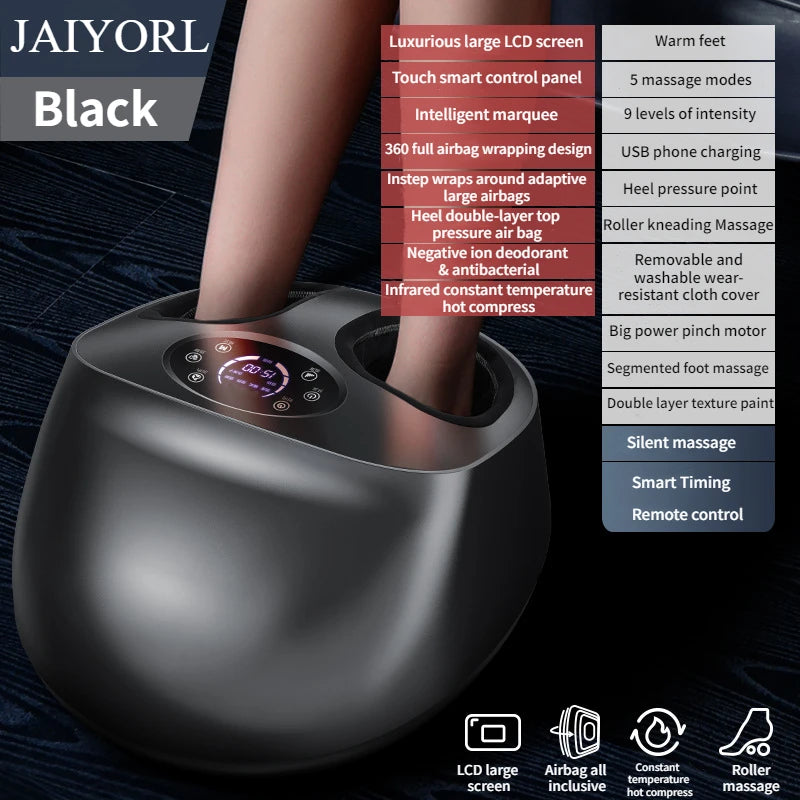 Foot Massager With Heat, Shiatsu Kneading, and Airbags