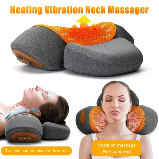 Neck Massager Pillow With Heat And Vibration