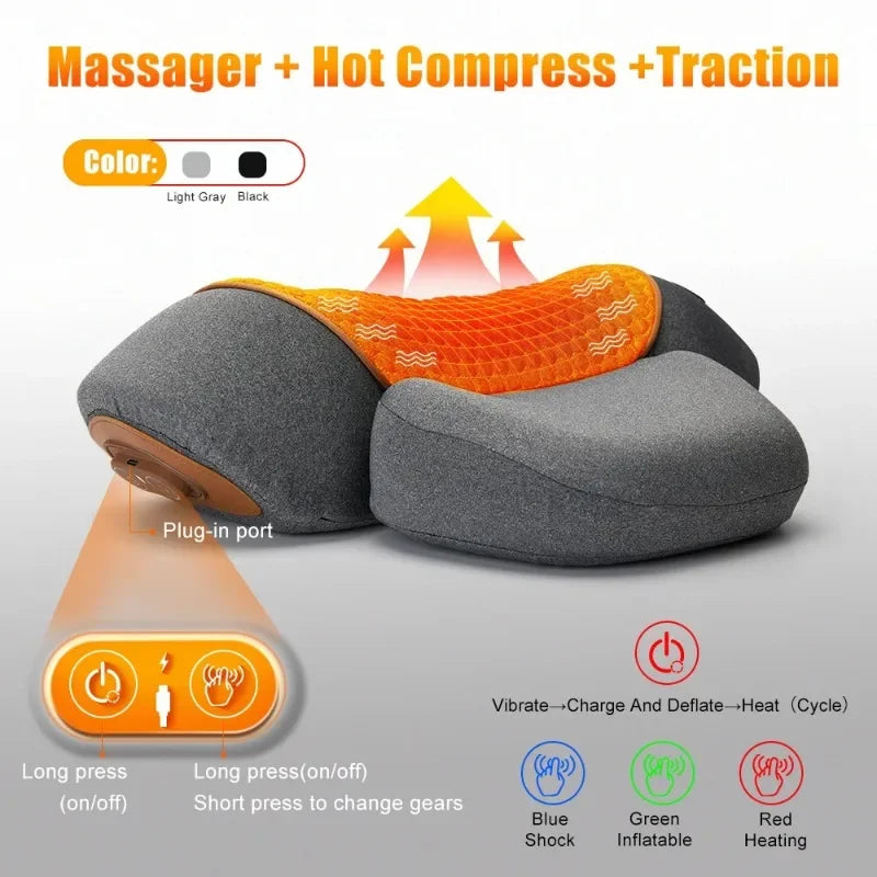 Neck Massager Pillow With Heat And Vibration