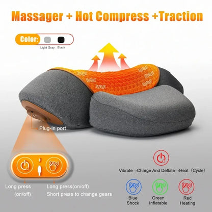 Neck Massager Pillow With Heat And Vibration